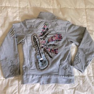 Oilily, Size 7/8 embroidered moto jacket